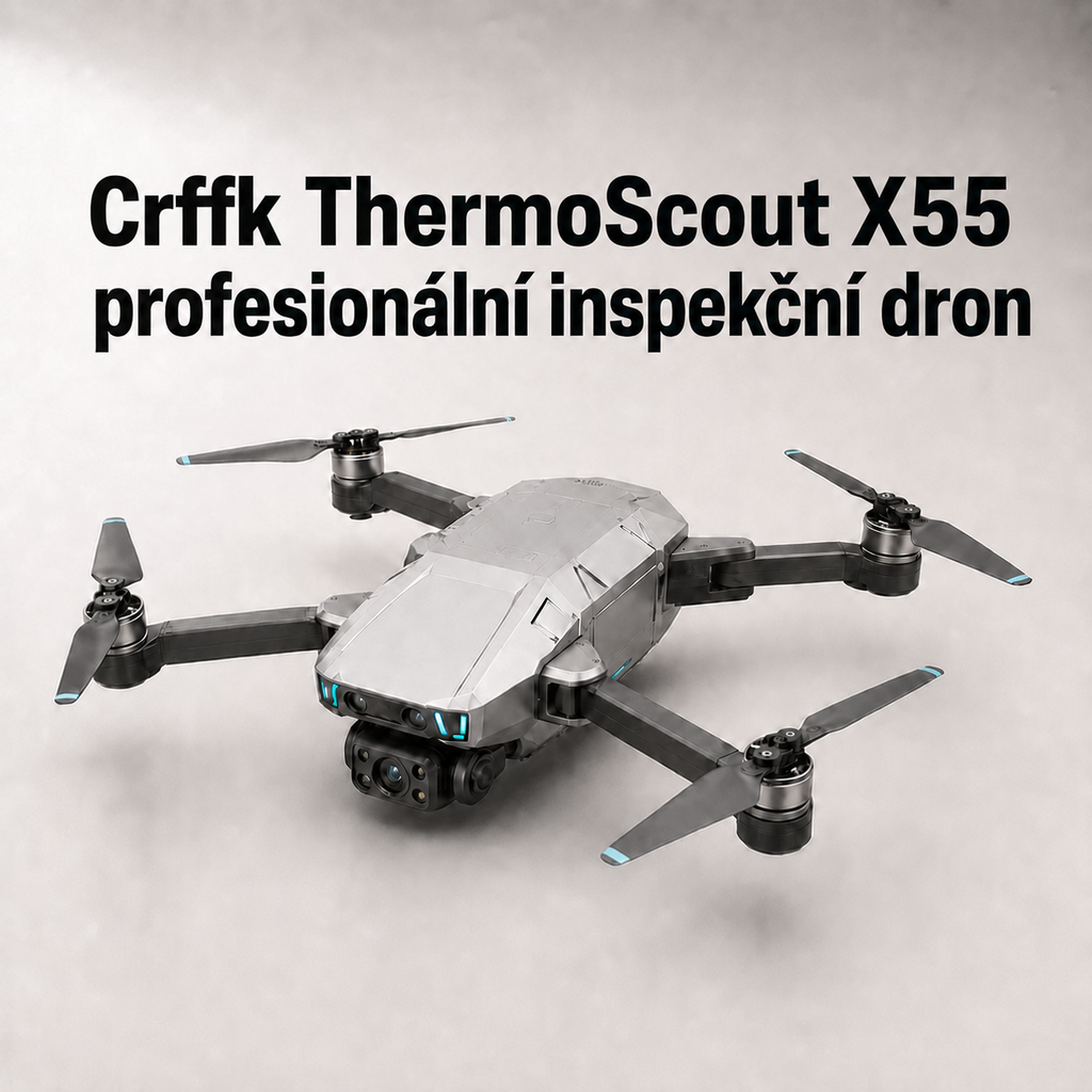 Crffk ThermoScout X55 profesionální inspekční dron s 8K kamerou, termovizí a inteligentním sledováním tepla