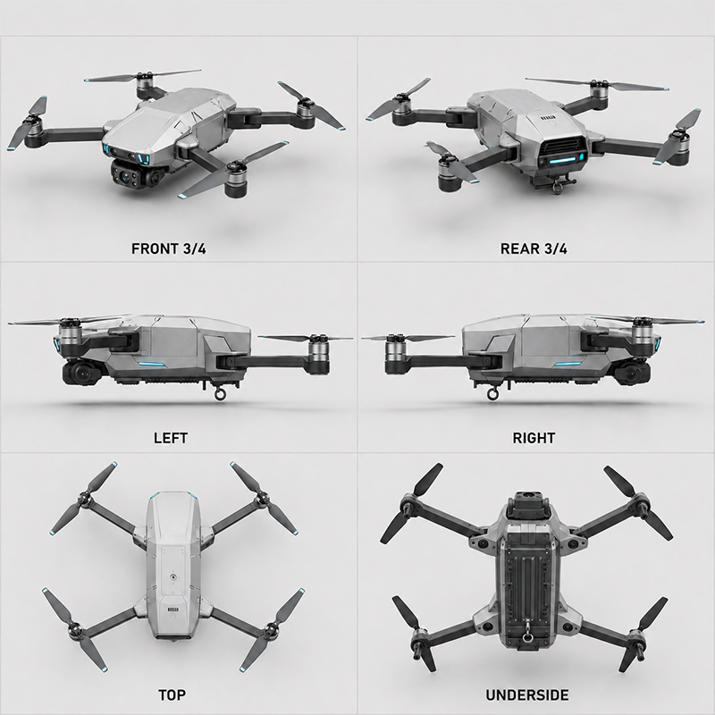 Crffk ThermoScout X55 profesionální inspekční dron s 8K kamerou, termovizí a inteligentním sledováním tepla