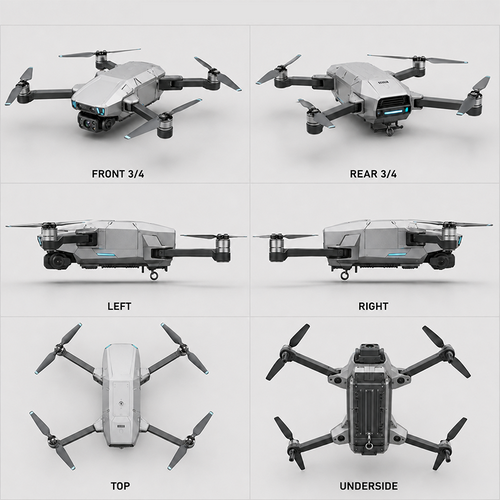Crffk ThermoScout X55 profesionální inspekční dron s 8K kamerou, termovizí a inteligentním sledováním tepla